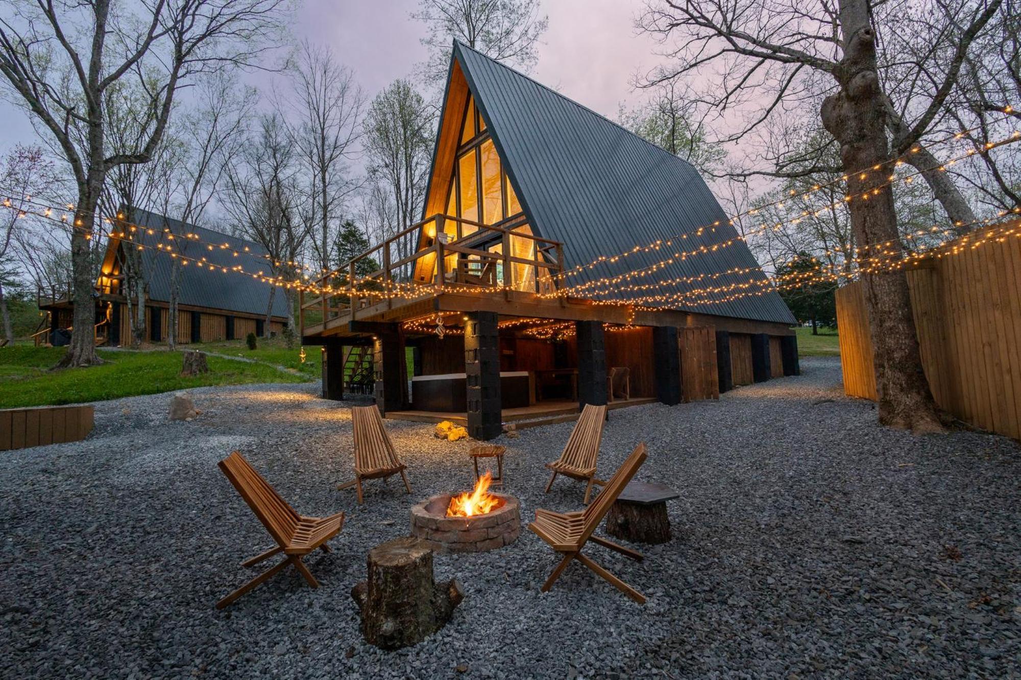 Valhalla Cabins Aframes With Hot Tubs & Sauna Cosby Buitenkant foto