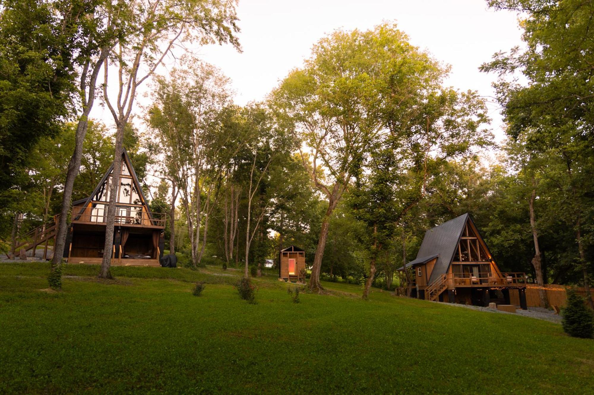 Valhalla Cabins Aframes With Hot Tubs & Sauna Cosby Buitenkant foto